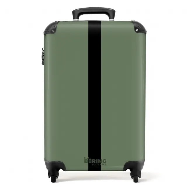 Valise -  Minimal - Grijsgroen met zwarte streep