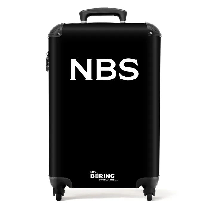Valise Noir avec lettres blanches Avec initiales