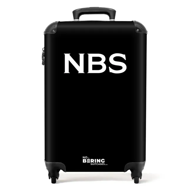 Valise -  Noir avec lettres blanches