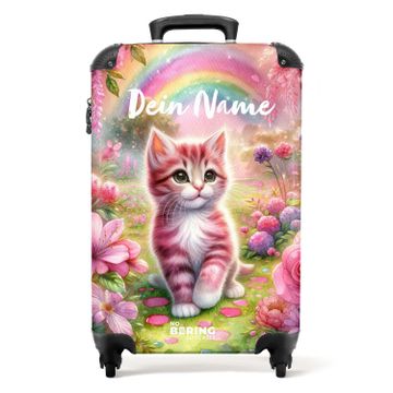 Petit chat arc-en-ciel rose