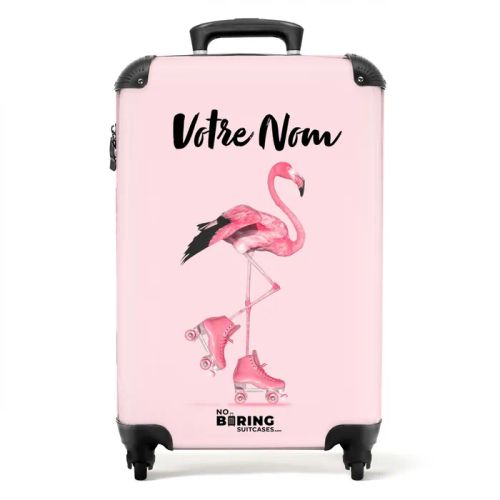Flamant rose patineur