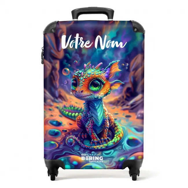 Valise avec nom – Dragon saphir orné