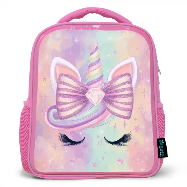 Sac à dos pour enfants - Rose - Licorne - Paillettes - Arc-en-ciel - Pastel