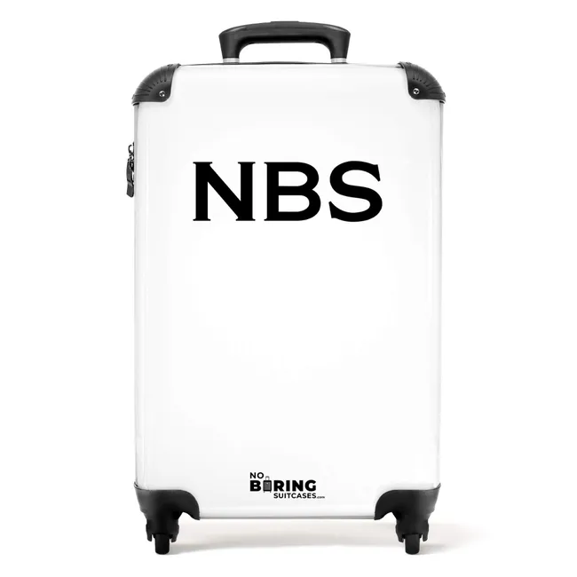 Valise -  Blanc avec lettres noires