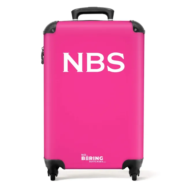 Valise -  Rose avec lettres blanches