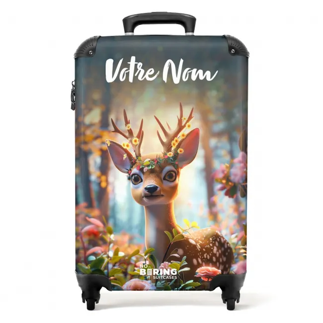 Valise avec nom – Bois de fleur Bo