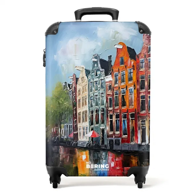 Valise -  Peinture à l'huile - Architecture - Amsterdam - Ville