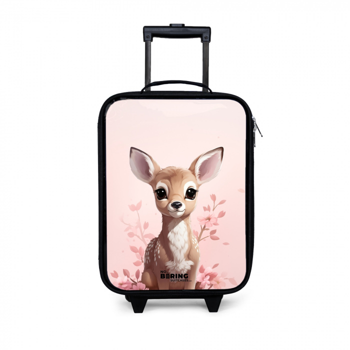 Hedwig hertje Kinderkoffer - Zwart klein -3d