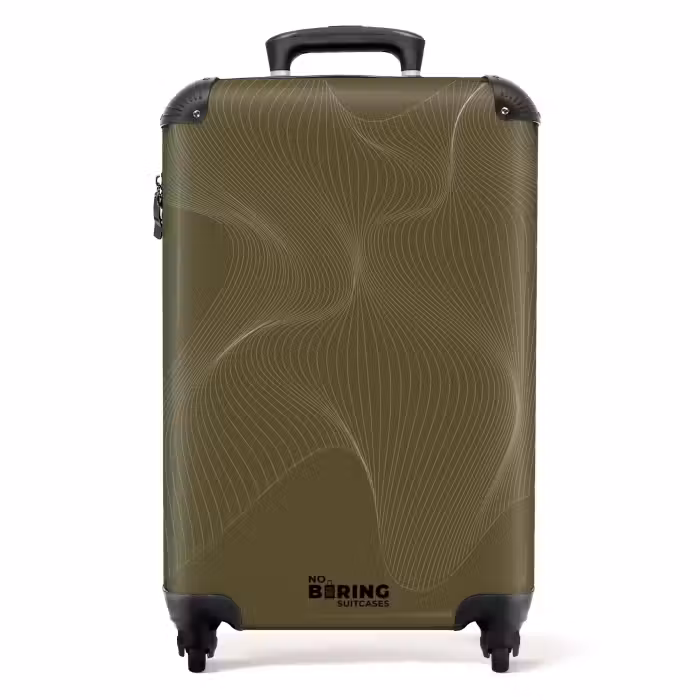 Valise - Abstrait - Dessin au trait vert foncé