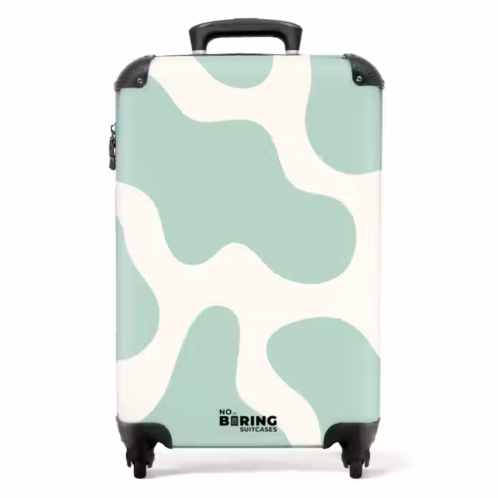 Valise - Abstrait - Formes vertes mentholées