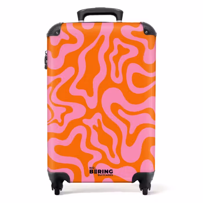 Valise - Abstrait - Rose/orange organique