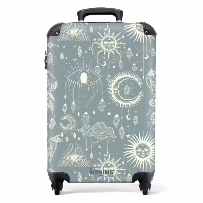Valise - Boho - Motif ciel bleu