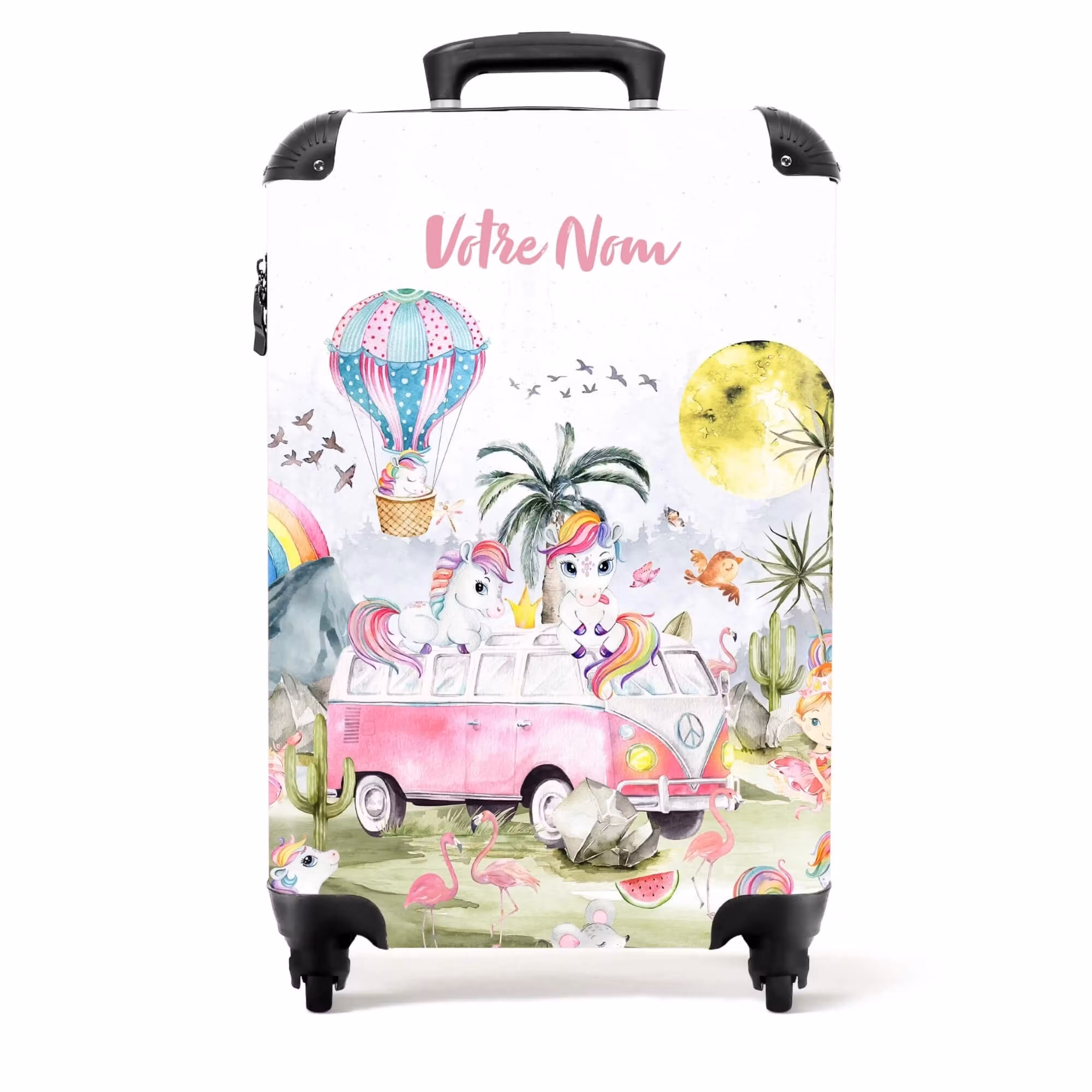 Valise - Bus safari licornes roses
