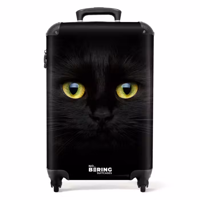 Valise - Chat noir aux yeux brillants