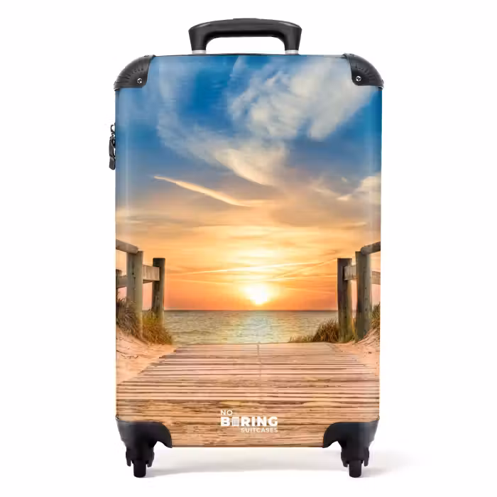 Valise - Chemin de la plage au coucher du soleil