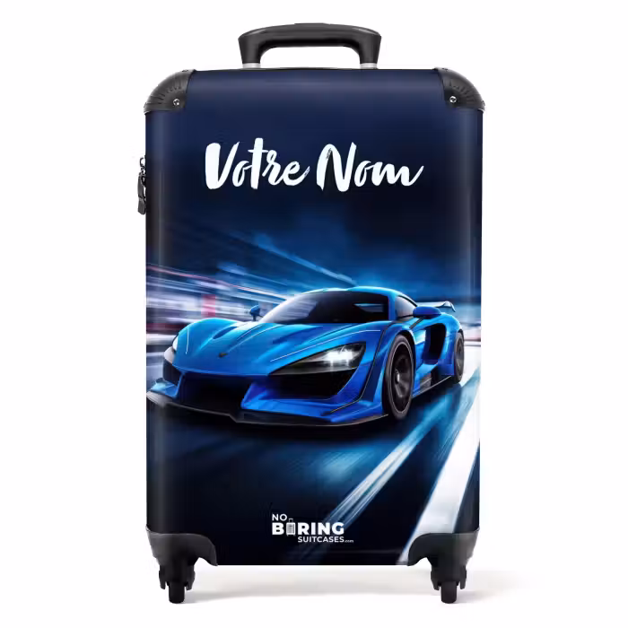 Valise avec nom - Blitz bleu
