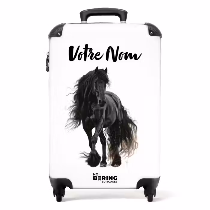 Valise avec nom - Frits, le cheval frison