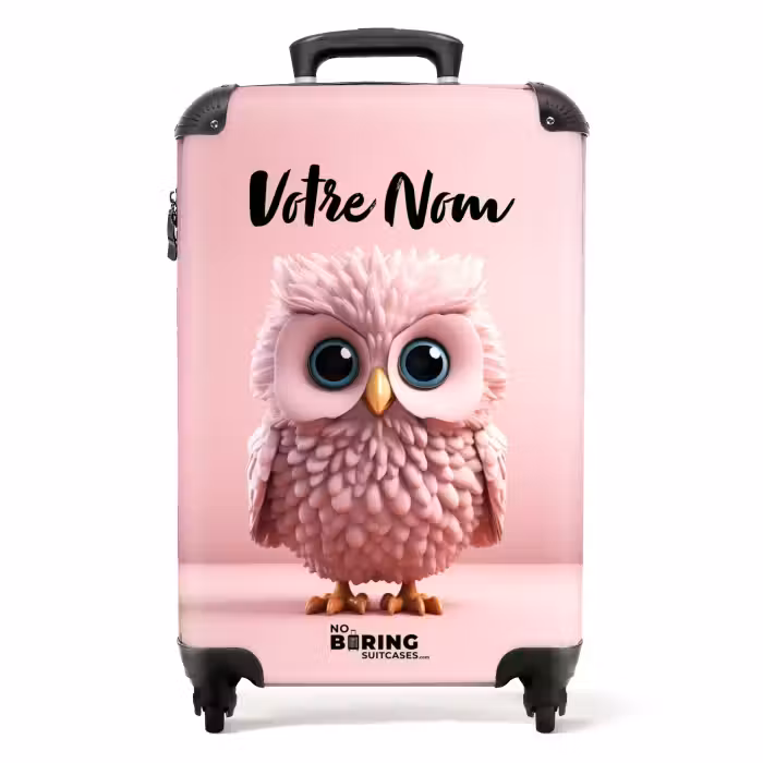 Valise avec nom - L'arnaqueur rose