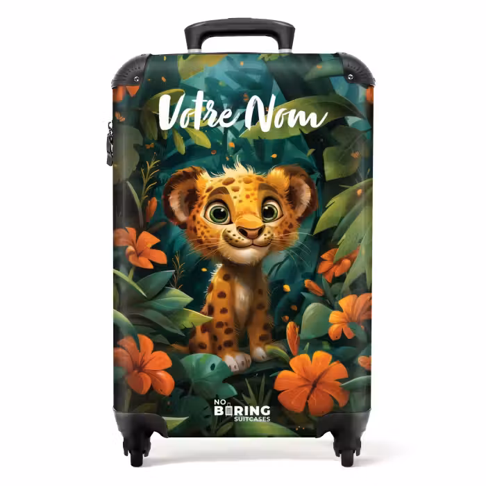 Valise avec nom - Liam léopard