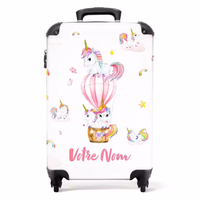 Valise avec nom - Licornes aériennes