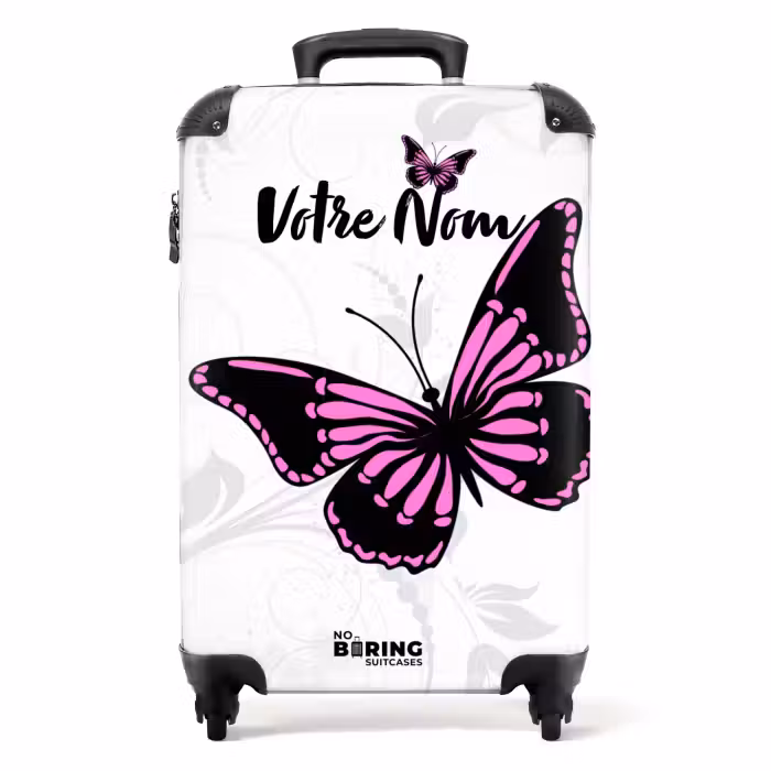 Valise avec nom - Monarque magenta