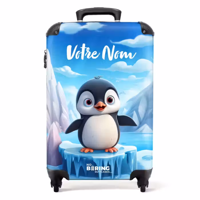 Valise avec nom - Petit pingouin