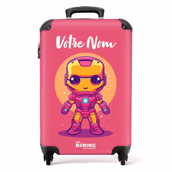 Valise avec nom - Ranger rose