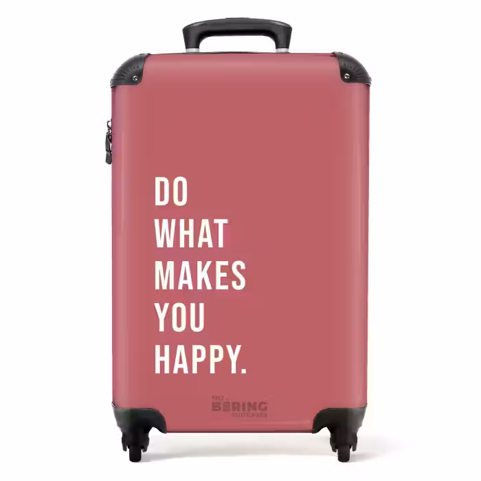 Valise - Citations - Faites ce qui vous rend heureux : rouge baies
