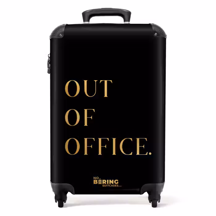 Valise - Citations - Hors bureau - Or - Vacances - Noir