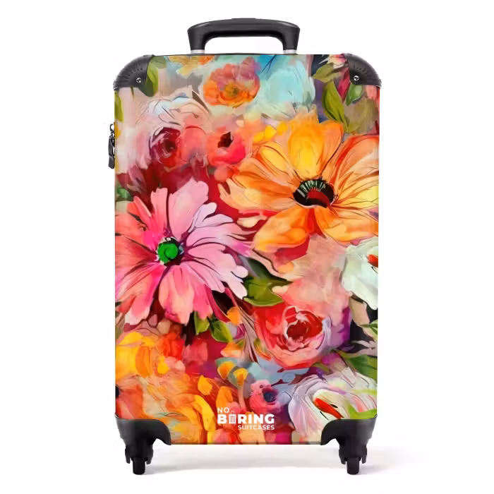Valise - Fleurs - Couleurs - Art - Peinture à l'huile