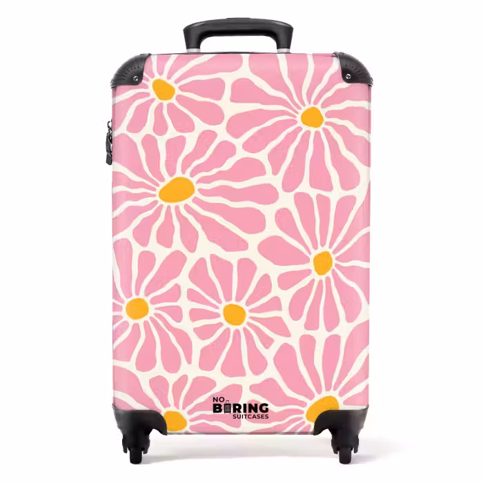 Valise - Fleurs pastel - Rose