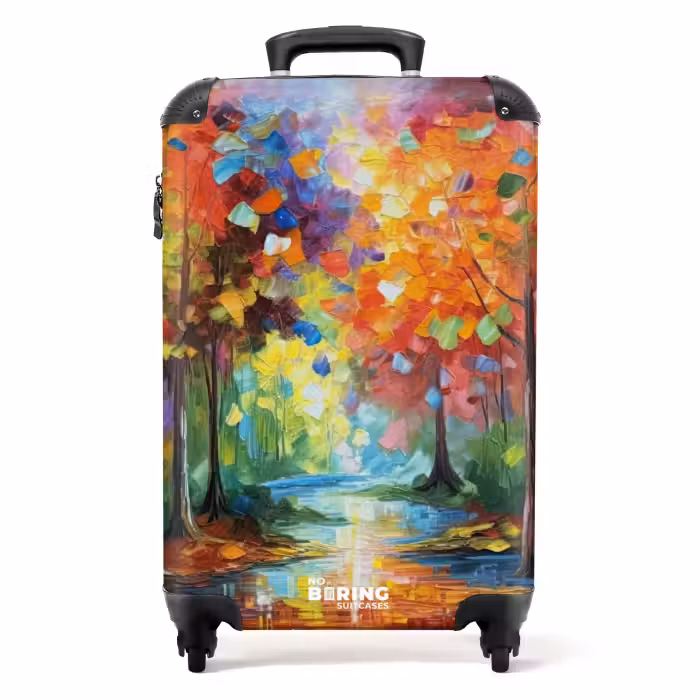 Valise - Forêt - Nature - Peinture à l'huile - Arc-en-ciel