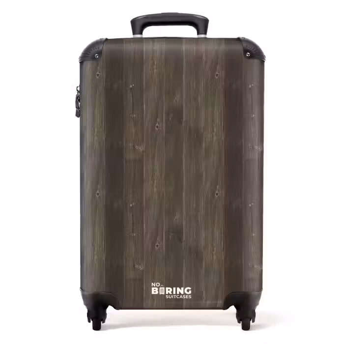 Valise - Bois altéré dans une teinte verte avec une structure verticale