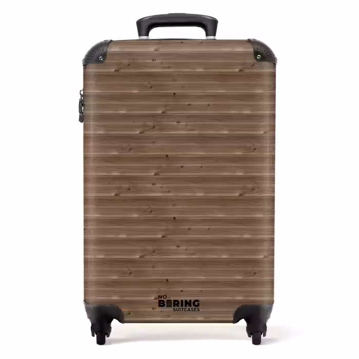 Valise - Bois brun à grain fin et horizontal