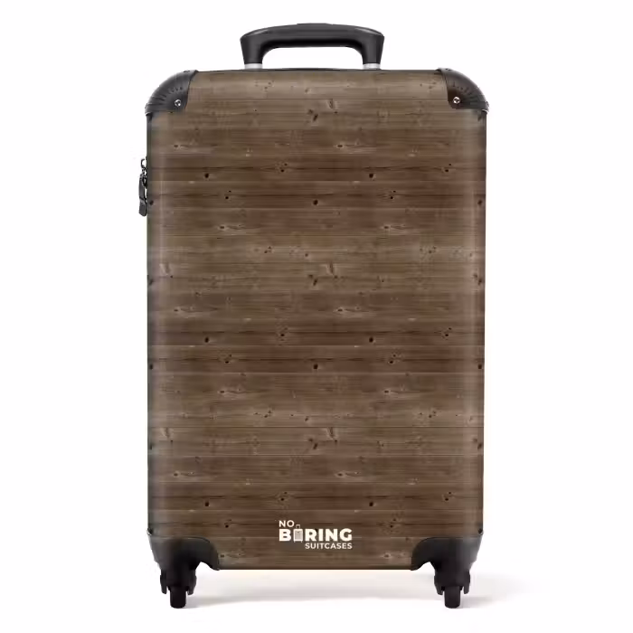 Valise - Bois brun foncé avec veines et nœuds horizontaux