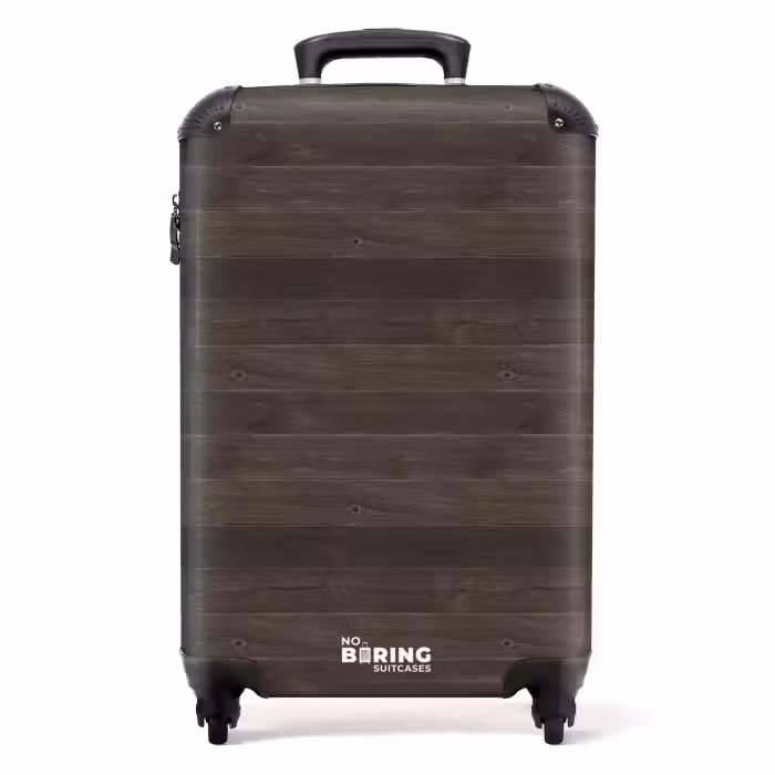 Valise - Bois foncé altéré avec des planches horizontales