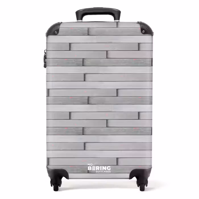 Valise - Bois gris altéré avec des accents roses