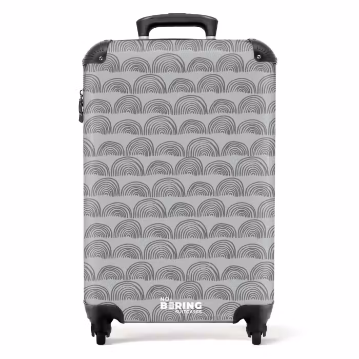 Valise - Demi-cercles gris foncé