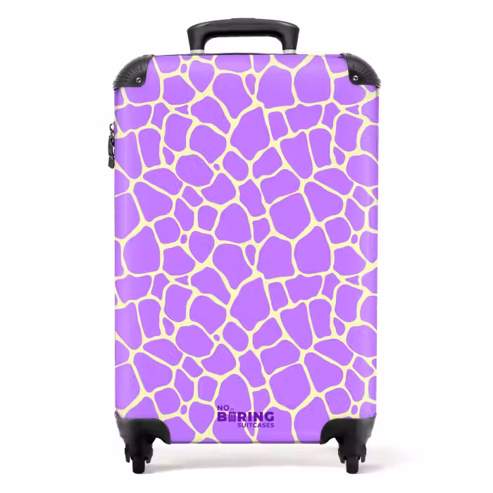 Valise - Imprimé girafe en lavande