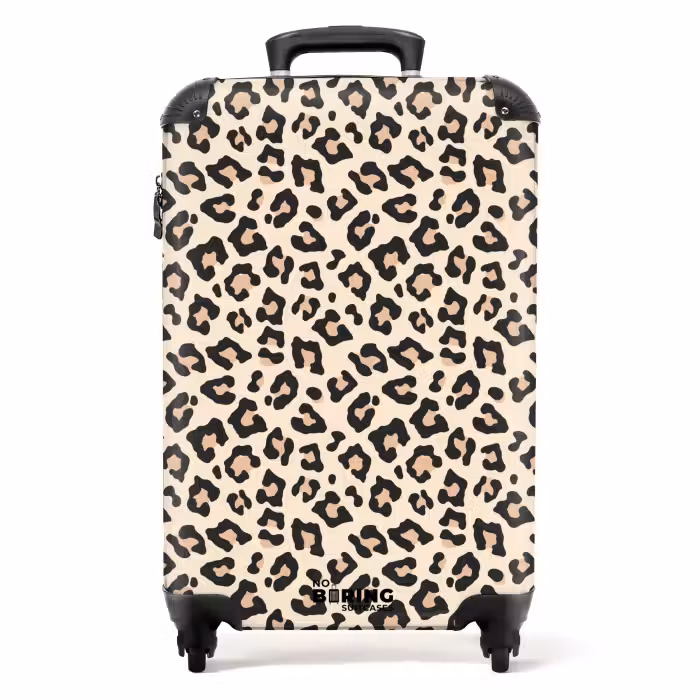 Valise - Motif léopard beige