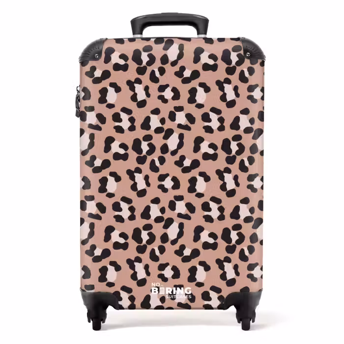 Valise - Motif léopard sur rose vif