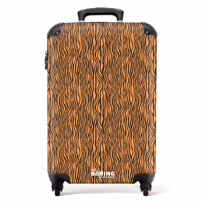 Valise - Motif tigré orange