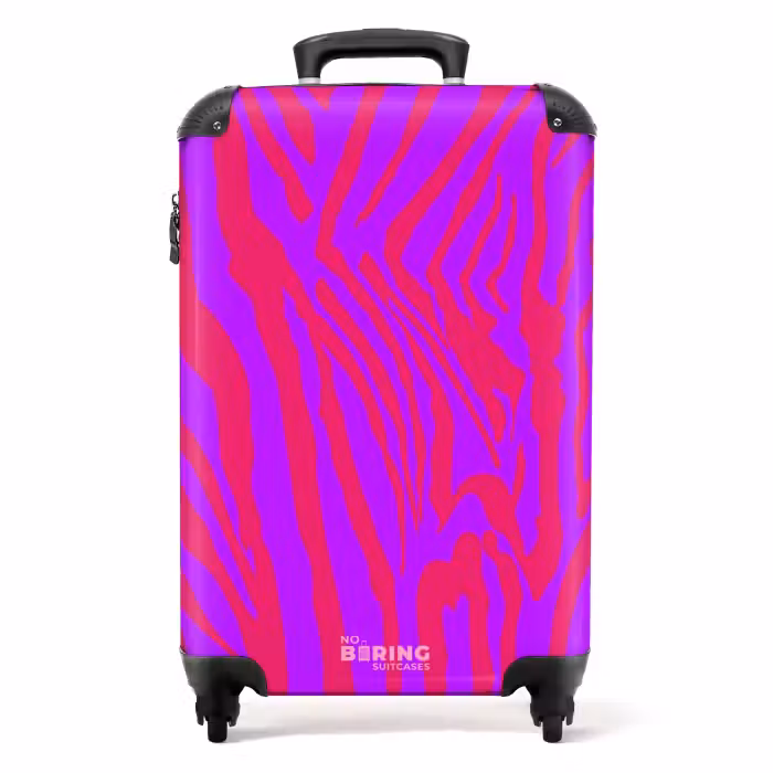 Valise - Rayures zébrées rouges et violettes avec une touche de modernité