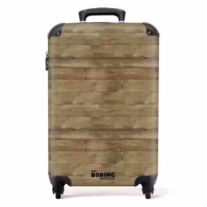 Valise - Structure en bois vert olive avec imperfections naturelles
