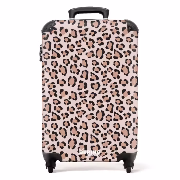 Valise - Taches animales sur rose clair