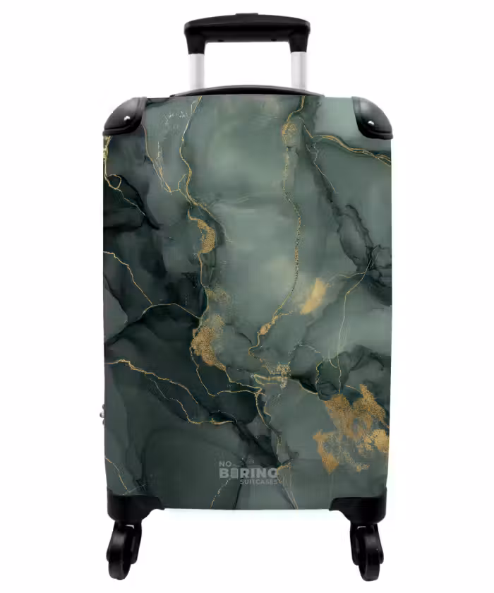Valise - Texture de marbre vert