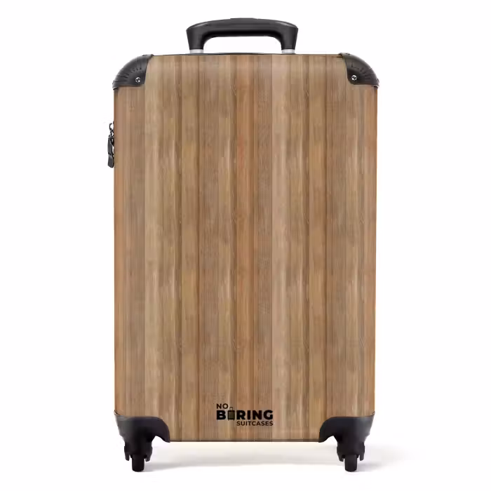 Valise - Tonalité bois chaud avec des planches verticales