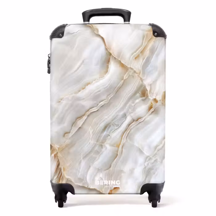 Valise - Marbre - Couches de marbre blanc doux