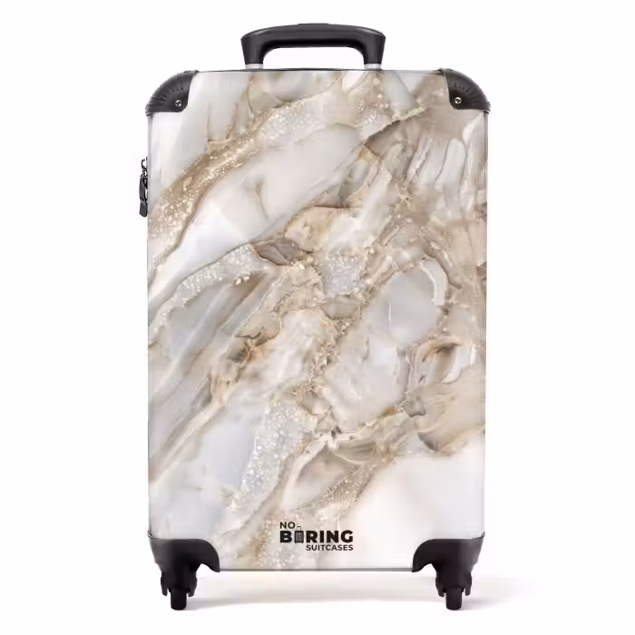 Valise - Marbre - Marbre cristal dans les tons sable