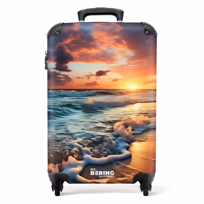 Valise - Mer ondulée au coucher du soleil